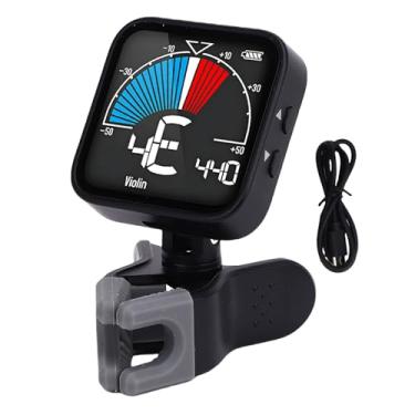 Imagem de Alomejor Metronoma do Sintonizador de Violino, Clipe Profissional sobre Sintonizador Eletrônico Com Display HD 430 450Hz para Violo de Violino Iniciantes