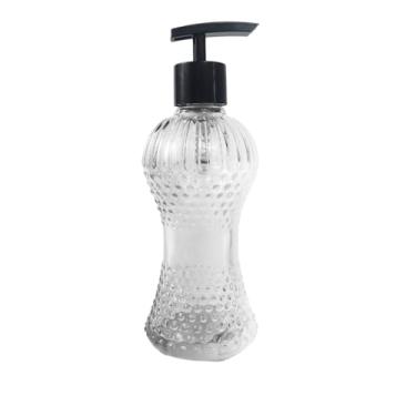 Imagem de Frasco 250ml com Válvula de Luxo | Porta Sabonete Líquido kit viagem frascos Para Sabonete Líquido, Shampoo e Condicionador - Dispenser para Banheiro(Preto)