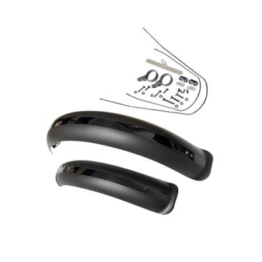 Imagem de Para-lamas pretos para bicicleta, conjunto de para-lamas para pneus largos de 26" x 4,0" para bicicletas dobráveis ​​de neve, bicicletas elétricas, BMX, MTB e peças de ciclismo.(Black)