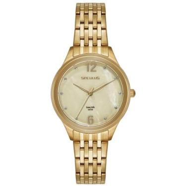 Imagem de Relógio Seculus Feminino Ref: 44309lpsvda1 Casual Aço Dourado