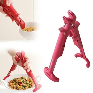 Imagem de Prato quente 2 em 1 multiuso antiescaldante, prendedor de placa quente de silicone, clipes de imersão para pratos, prendedor de placas, suporte de tigela de micro-ondas, para panela, tigelas, pratos e