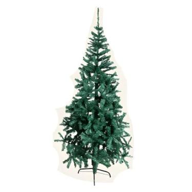 Imagem de Árvore de Natal Pinheiro, 2,10m Altura, Verde, 1.100 Galhos, PVC e Ferro, Decoração Natalina, Fácil Montagem