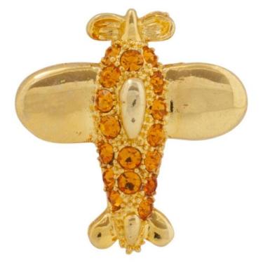 Imagem de Broche Strass Avião BRG4557 - Akasaki, Dourado, Topázio