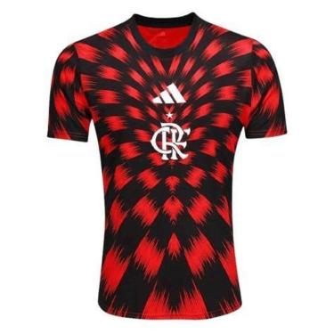 Imagem de Camisa Infantil Flamengo Adidas Pré-Jogo 2025-26 JE4160-Unissex