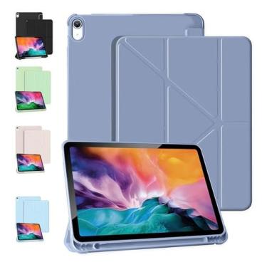 Imagem de Capa para Ipad Silicone 7 8 9 Geração Case com Multi Funções 10.2 Suporte para Caneta Magnético (Preto)
