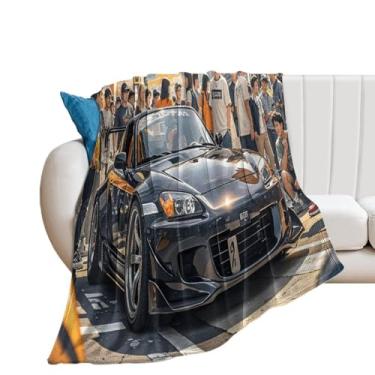 Imagem de HouLaiZhe Cobertor super macio de flanela para observação de multidões JDM Car S2000 Cobertores leves de resfriamento para sofá-cama, cadeira, sofá, carro, viagens ao ar livre, leve, quente, 76 cm x