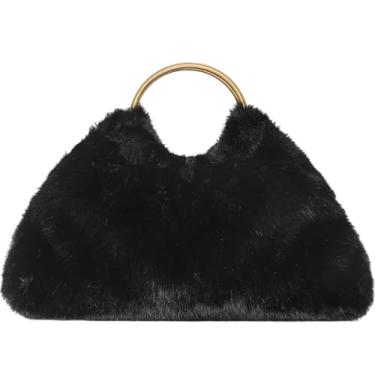 Imagem de Rebecca Minkoff Madeleine Mini bolsa, pequena bolsa feminina com alça de anel de madeira, preta