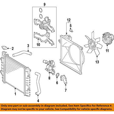 Imagem de Capa de ventilador genuína Toyota 16711-0P020