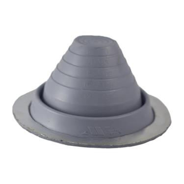 Imagem de Metal Depot Orange #3 Gray EPDM Pipe Flashing Boot ¼" a 12.7 cm – Vedação de tubo de telhado flexível resistente às intempéries para aplicações de telhado de metal com base de alumínio durável