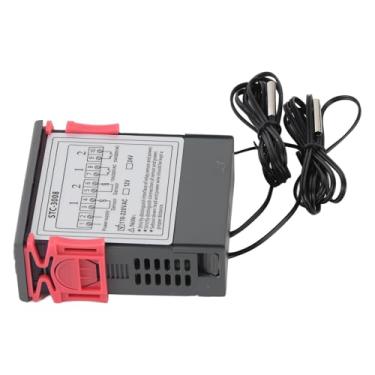 Imagem de AUNMAS Termostato Digital de Sonda Dupla, Display de Tela Dupla, Medição de Alta Precisão, Sensor de Controle de Temperatura Ajustável para Aquário Com Efeito de Estufa (110-220V)