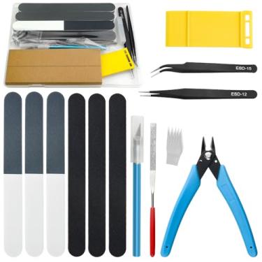 Imagem de Bigstone 18 PCS Gundam Model Tools Kit Hobby Building Tools Set for Cars, Airplanes, Buildings, Gundam, Robots Models Building Repairing and Fixing ext.