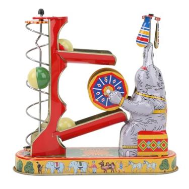 Imagem de Acouto Elefante de Brinquedo de Vintage Jogando Bolas Jogo - Relógio de Ferro Colecionável Brinquedo retrô Infantil - Presente de Aniversário Perfeito e Decoração de Mesa Nostálgica