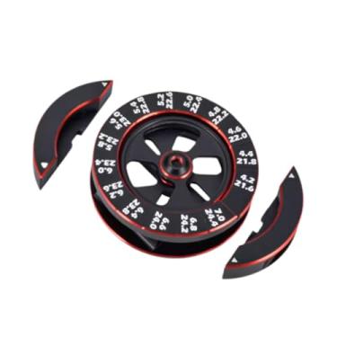 Imagem de Colaxi Medidor de altura de eixo para carros RC, ferramenta prática e profissional, régua circular para medir a altura do eixo de veículos RC na escala 1:10, Preto Vermelho