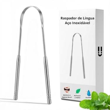 Imagem de Raspador de Língua em Aço Inoxidável Elimina Mau Hálito, Toxinas e Resíduos Higiene Bucal Profunda, Antibacteriano e Fácil de Limpar