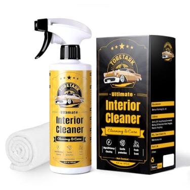 Imagem de toretark Limpador de carro interior de espuma, limpador de estofamento de carro e protetor para assentos automotivos, painéis, forros de cabeça, painéis de porta, couro, tecido, peças de plástico