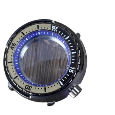 Imagem de FEIYASHI 47 mm 316L aço inoxidável safira impermeável atum diver caixa para relógio NH35 NH34 NH36 38 movimento, Anel Capítulo Azul 3, Caixa de relógio de luxo