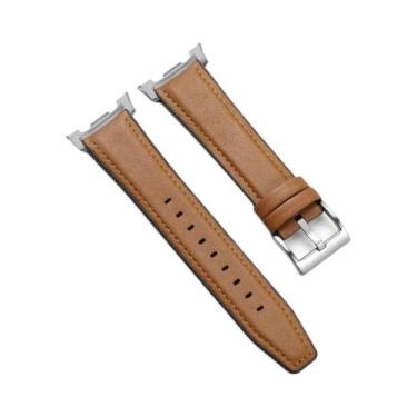 Imagem de Pulseira Híbrida De Couro E Silicone Para Samsung Galaxy Watch 40/44mm