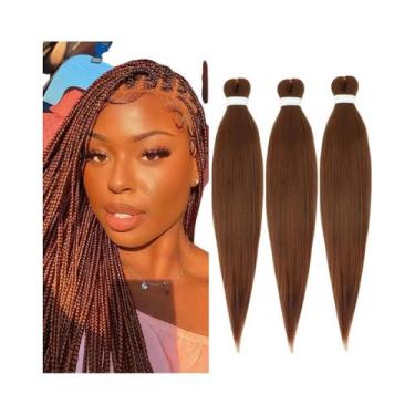 Imagem de Cabelo Sintético Jumbo Pré-Esticado Soft Yaki Para Tranças Fáceis, Ext