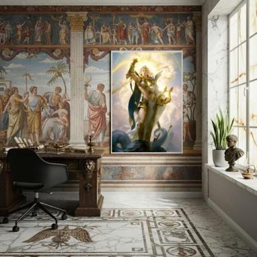 Imagem de Quadro Decorativo Apolo Deus Da Mitologia Grega - 70X50Cm - Quadros On