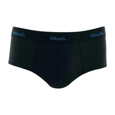Imagem de Cueca Boxer Modal Mash Masculina Elástico, G, Preto 02