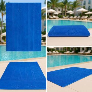 Imagem de Toalha praia gigante felpuda aveludada piscina algodão anti-areia - lu