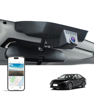 Imagem de KBSYNT Câmera frontal 4K Dash para Toyota Camry 2025 2026, híbrido LE SE XSE XLE, fácil instalação, estilo OEM, detecção de colisão, gravação em loop, WiFi e aplicativo, cartão 64G