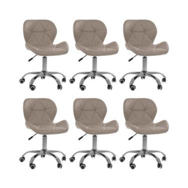 Imagem de Cadeira Office Eiffel Slim Oficial Giratória - Oficial Webshop, Bege, 