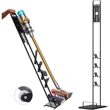 Imagem de Foho Vacuum Stand for Dyson V15 V11 V10 V8 V7 V6 with Wheels, Metal Storage Bracket Stand Holder for Dyson Handheld Cordless Vacuum Cleaners & Accessories & Attachments