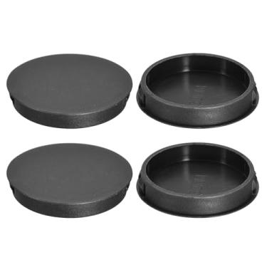 Imagem de Plugues de furo de plástico de 60 mm/2,36 polegadas, 4 peças de painel tipo nivelado de encaixe redondo plugues de bloqueio de nocaute para painéis de tampas de extremidade de inserção de móveis