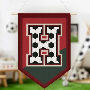 Imagem de Faixa de lona de parede suspensa de futebol, faixa de lona pendurada com alfabeto, decoração de arte de parede para sala de estar, quarto, Copa do Mundo FIFA Jersey futebol futebol entusiastas