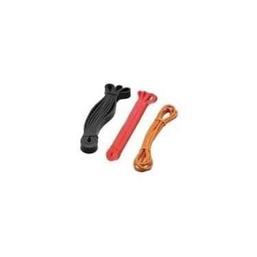 Imagem de Kit de Faixas Elásticas de Fitness, Resistência Funcional para Exercícios e Sports(kit 3 laranja,vermelho,preto)