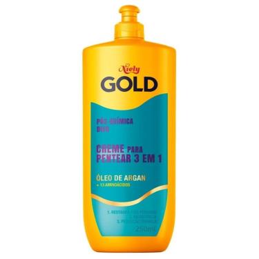 Imagem de Creme para Pentear Niely Gold Pós-Química Divo Óleo de Argan + 13 Aminoácidos 250g
