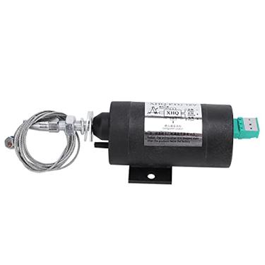 Imagem de Válvula solenóide de desligamento XHQPTG Solenóide de parada do motor Revestimento plástico retardador de chama de alta resistência para motores a gasolina DC12V DC24V 45mm Curso (DC12V)