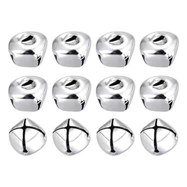 Imagem de Generic Jingle Bells, 3/4" (20 mm) 12 peças de sinos pequenos para artesanato DIY Natal, decoração de férias, festa musical, casa, festival, casamento, tom prata