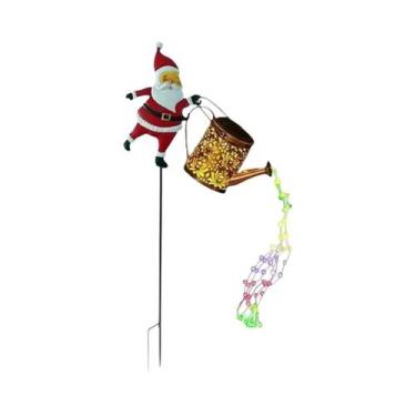 Imagem de Luzes LED De Natal Em Forma De Boneco De Neve E Papai Noel Para Jardim