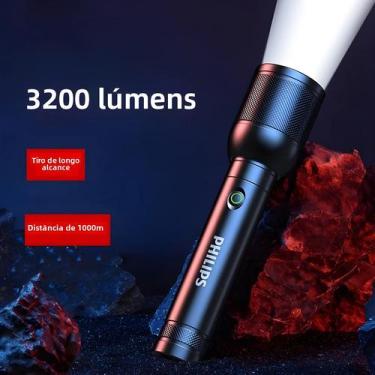 Imagem de Lanterna LED Philips De 3200 Lúmens, 1000m, Portátil, Brilhante, Lâmpa