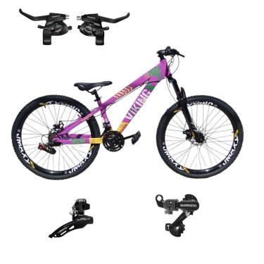 Imagem de Bicicleta 26 VikingX T25 24v Cambios e Trocadores Shimano Pneu 26 Cravudo-Unissex