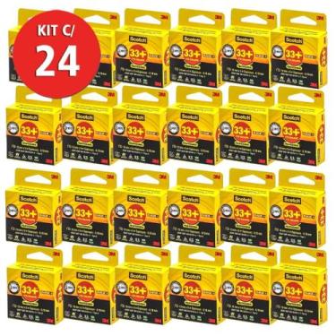 Imagem de Kit 24 Fita Isolante 3m Scotch 33+ 19mm X 5 Metros