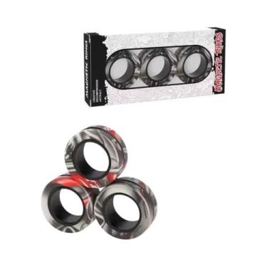 Imagem de Conjunto De Anéis Magnéticos Fidget Spinner Para Alívio Do Estresse, T