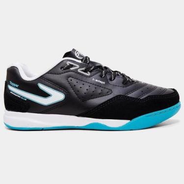 Imagem de Chuteira Futsal Topper Dominator Club V Infantil Preto, Preto branco v