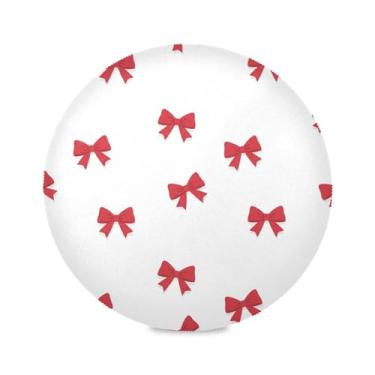 Imagem de Wassud Jogo americano com laços, tapetes de mesa redondos para cozinha e jantar, laváveis, resistentes ao calor, decoração de mesa 39 cm