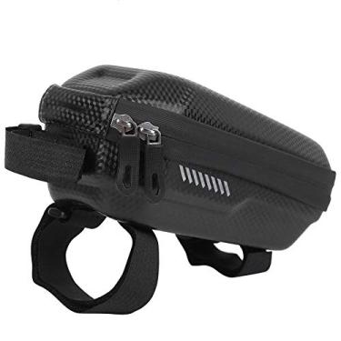 Imagem de SPYMINNPOO Saco de Bicicleta Impermeável Hardshell Estilo Retro Elegante para Equipamentos de Ciclismo, Armazenamento de Feixe Frontal de Eva, Adequado para a Maioria das Bicicletas