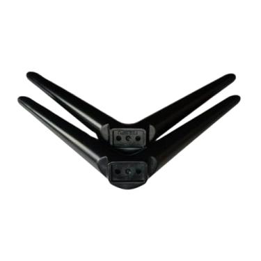 Imagem de AsrMyjcx Suporte de base para TV com 2 peças, leve, fácil de montar, portátil, para reparos em televisores, com pés de pedestal pretos.