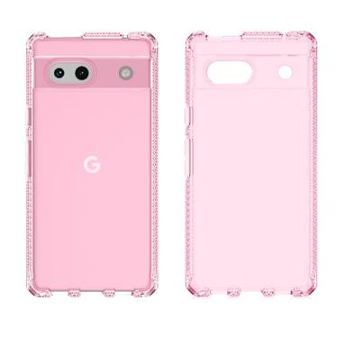 Imagem de Itskins Spectrum R // Transparente compatível com Google Pixel 7a, capa protetora para celular, anti-amarelamento, à prova de choque e capa de telefone de grau militar - rosa claro