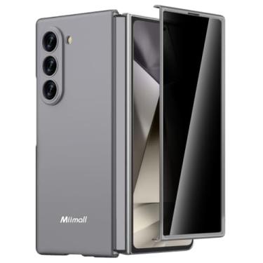 Imagem de Miimall Capa para Galaxy Z Fold 6 com protetor de tela de vidro de privacidade, capa ultrafina e leve para o bolso, absorção de choque aprimorada e capa de carregamento sem fio sem costura para Fold6