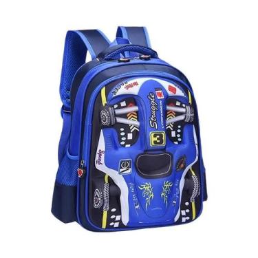 Imagem de Mochila 3D Impermeável Leve Vermelha E Azul Para Meninos E Meninas Do 