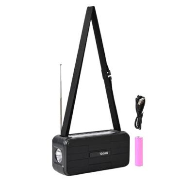 Imagem de Rádio com Energia Solar - Rádio com Energia Solar e Bateria Recarregável | Alto-Falante com Luz para Ambientes Externos Viagens Academia Casa Trabalho Praia Escola Homens Mulheres