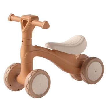 Imagem de Bicicleta de Equilíbrio Infantil Sem Pedal Andador 4 Rodas (Terracota)