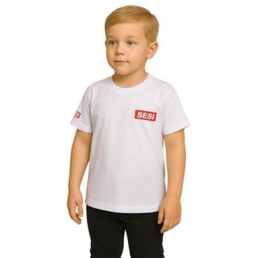 Imagem de Camiseta de manga curta Uniforme Sesi Escolar camisa unissex Infantil 