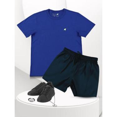 Imagem de Conjunto camiseta algodão e short mauricinho tactel poliester - Arraia